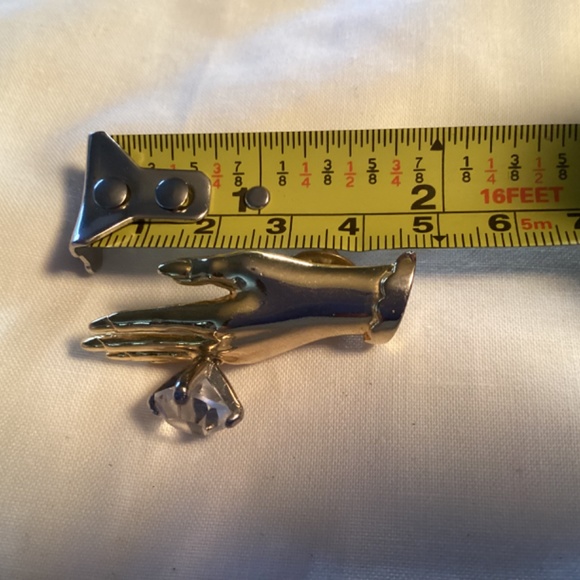 Ring large faux Diamond signed BROOCH so cute 🥰 M. JENT. DESIGNER - Picture 7 of 9